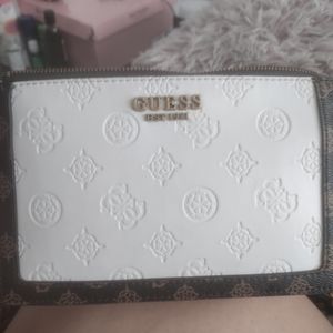 Guess Signature leather Wristlet